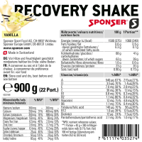 Sponser Recovery Shake Ваниль / Восстановительный комплекс (900g) фото 2