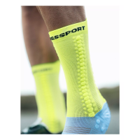 Compressport Pro Racing Socks V4 Bike White Safe Yellow / Носки фото 2