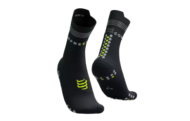 Compressport V4 Run Hi Flash - Black/Fluo Yellow / Носки