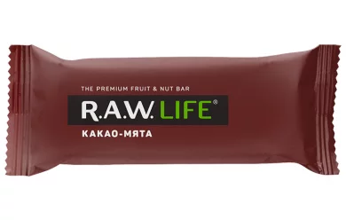 R.A.W. Life Какао- Мята 47g/ Энергетический батончик