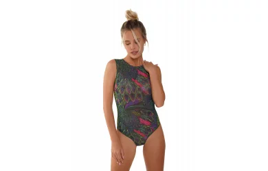 Alaya One-piece Sleeveless Swimsuit Forest / Купальник слитный  пропускающий загар