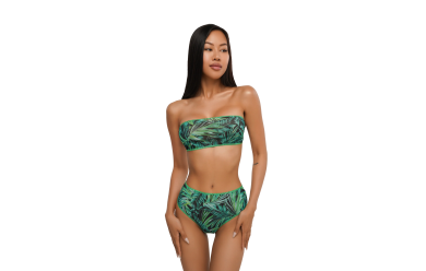 Alaya Bando and High Waist Panties Jungle / Купальник раздельный пропускающий загар
