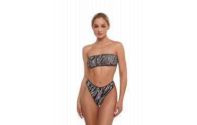 Alaya Bando and Brazilian Bikini Zebra / Купальник раздельный пропускающий загар