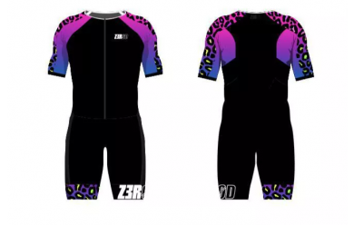 Z3R0D Racer TT suit Leopard / Мужской cтартовый костюм для триатлона