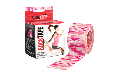 Rocktape Classic 5cm x 5m / Кинезиологический тейп розовый камуфляж