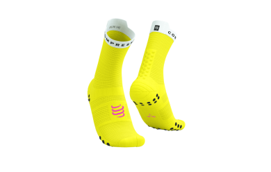 Compressport V4 Run Hi Safe Yellow White / Носки