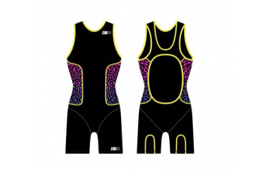 Z3R0D Racer Trisuit Leopard W / Женский стартовый костюм для триатлона без рукавов