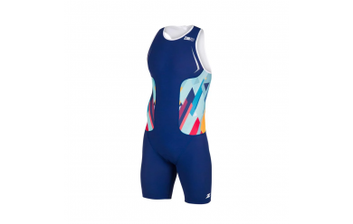 Z3R0D Racer Trisuit Kubik Block / Мужской стартовый костюм для триатлона без рукавов