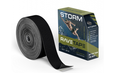 RaveTape STORM 5X32 — Черный (BLACK) / Кинезиологический тейп