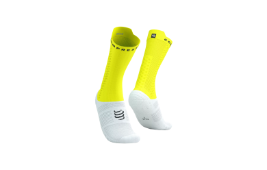 Compressport Pro Racing Socks V4 Bike White Safe Yellow / Носки