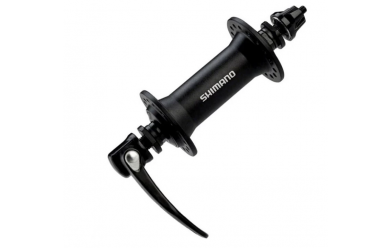 Shimano Alivio T4000, 36 отверстий, QR, чёрная / Велосипедная втулка передняя